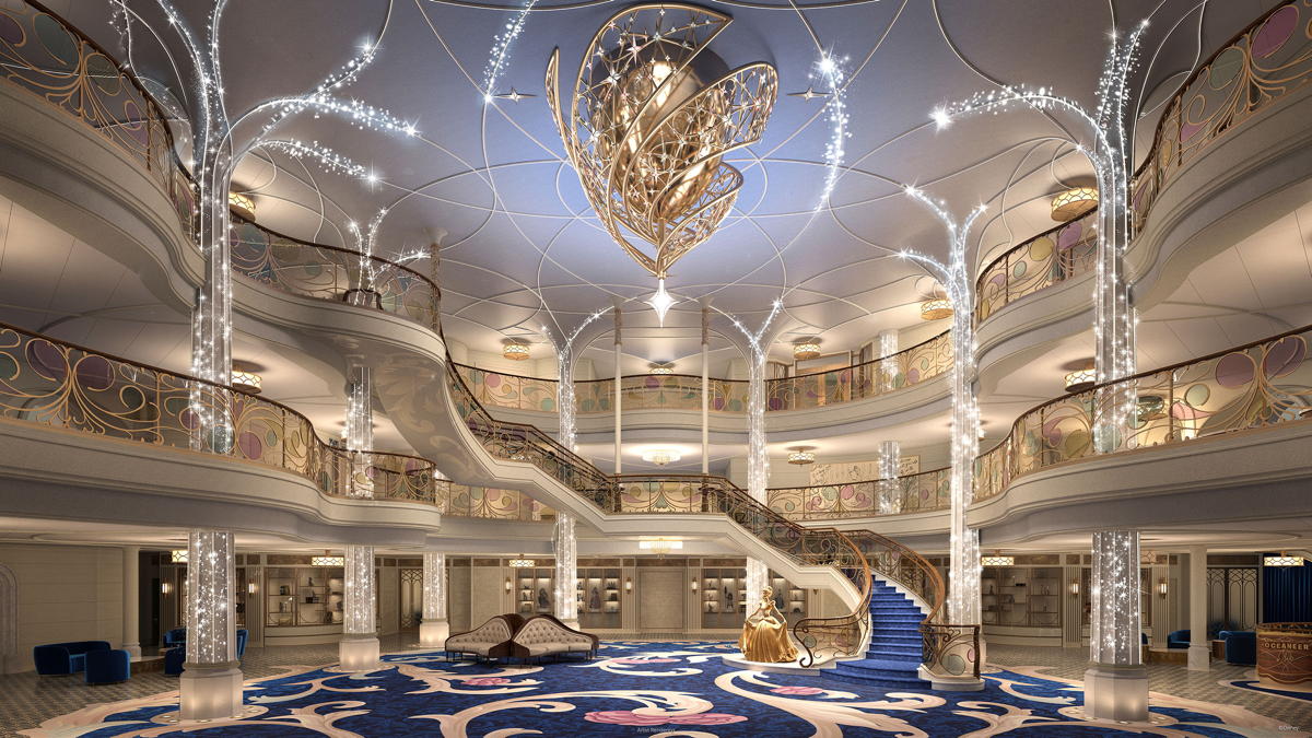 The fairytale castle-inspired Grand Hall. (Disney Cruise Line)